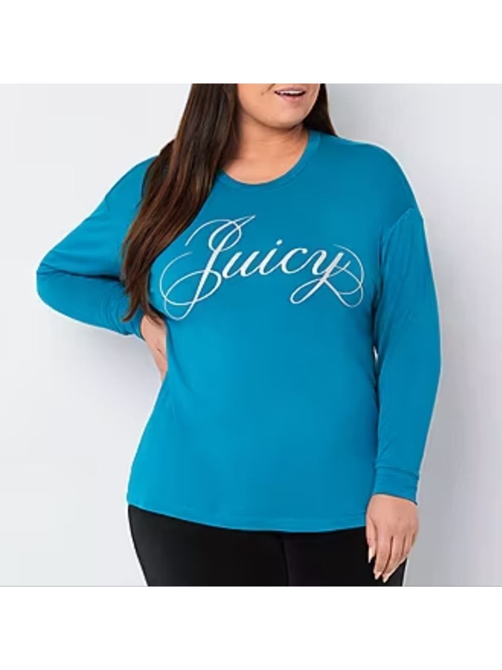💙 SOFT & ROOMY 💙 JUICY COUTURE PLUS SIZE WOMEN'S CREW NECK LONG SLEEVE 2X